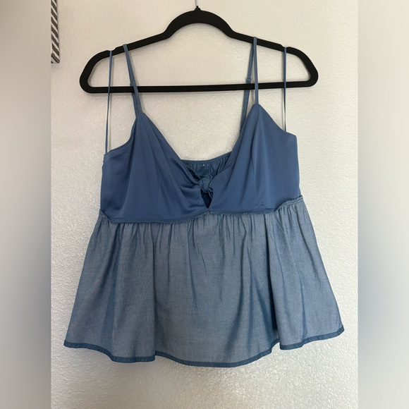 Francesca’s Denim Bow Tank Top - Picture 5 of 7